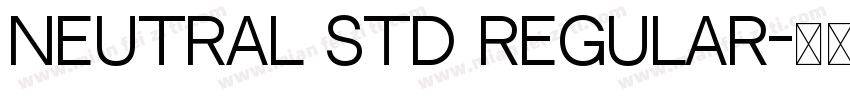 Neutral Std Regular字体转换